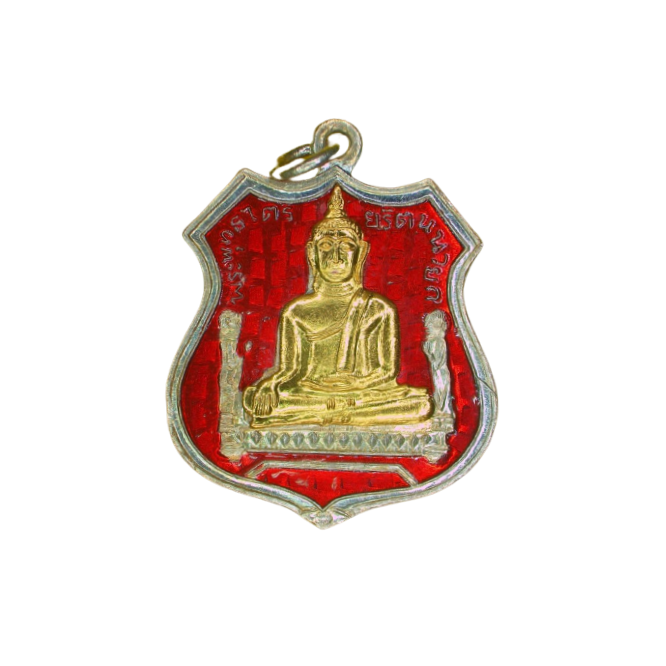 AML6610200008 เหรียญหลวงพ่อโต วัดพนัญเชิง ปี 2466 เนื้อนิกเกิลผสมลงยาหน้ากากทอง AML6610200008 เหรียญหลวงพ่อโต วัดพนัญเชิง ปี 2466 เนื้อนิกเกิลผสมลงยาหน้ากากทอง