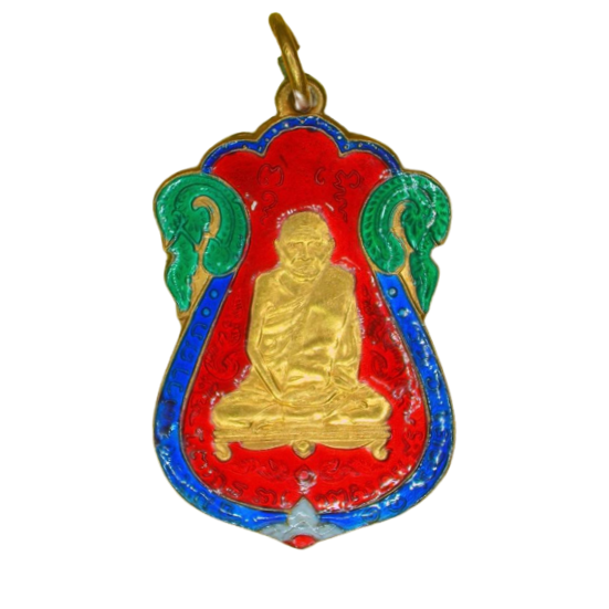 AML6610210007 เหรียญหลวงปู่เอี่ยม วัดหนัง หลังยันต์ 4 พิมพ์ 4 จุด ปี 2467 เนื้อนิกเกิลผสมลงยาหน้ากากทอง AML6610210007 เหรียญหลวงปู่เอี่ยม วัดหนัง หลังยันต์ 4 พิมพ์ 4 จุด ปี 2467 เนื้อนิกเกิลผสมลงยาหน้ากากทอง