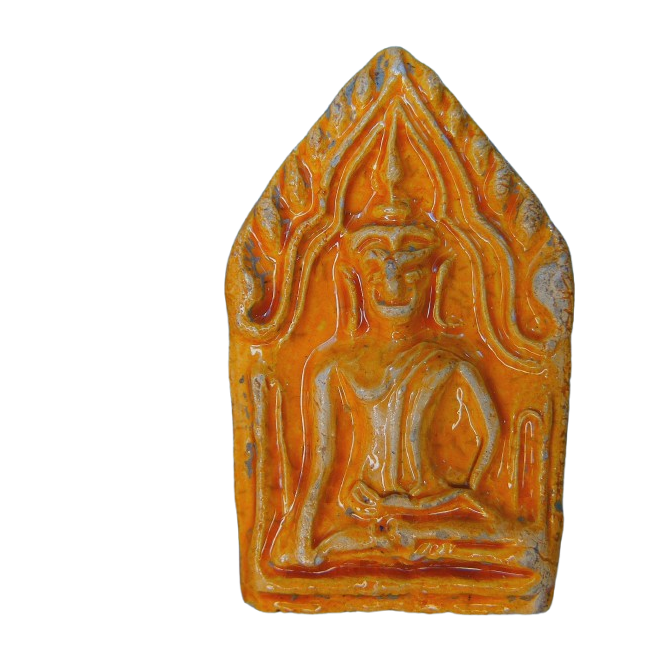AML6709190477 พระขุนแผนเคลือบ วัดใหญ่ไชยมงคล เนื้อกระเบื้องเคลือบ 