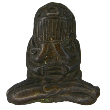 AML6712200011  พระปิดตา ยันต์ยุ่ง หลวงพ่อทับ วัดทอง  เนื้อโลหะผสม 