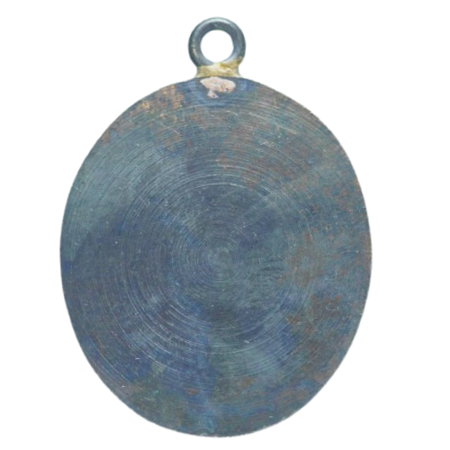 AML6801250015 เหรียญหลวงพ่อแก้ว ปิดตา วัดเครือวัลย์  ปี2470 เนื้อทองแดงรมดำ 