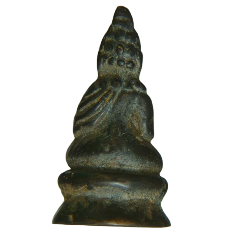 AML68111719620  พระชัยวัฒน์ หลวงปู่เอี่ยม วัดหนัง พิมพ์สร้างเขื่อน อุดชันโรง  เนื้อโลหะผสม 