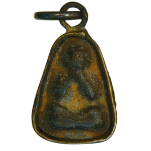 AML68122020417 พระปิดตา หลวงปุเอี่ยม วัดหนัง   พิมพ์ข้าวตอกแตก   เนื้อตะกั่ว 