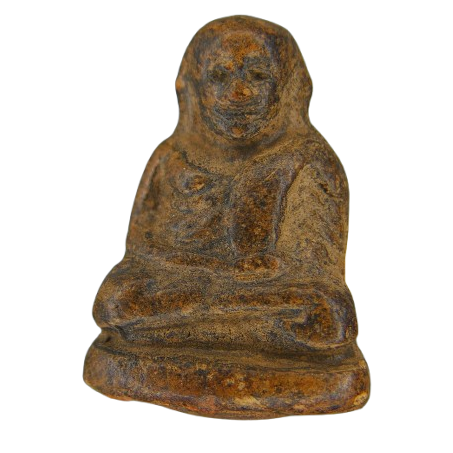 AML69031021917 รูปหล่อหลวงพ่อเงิน วัดบางคลาน  ปี2450-2455 พิมพ์นิยม  เนื้อดิน 