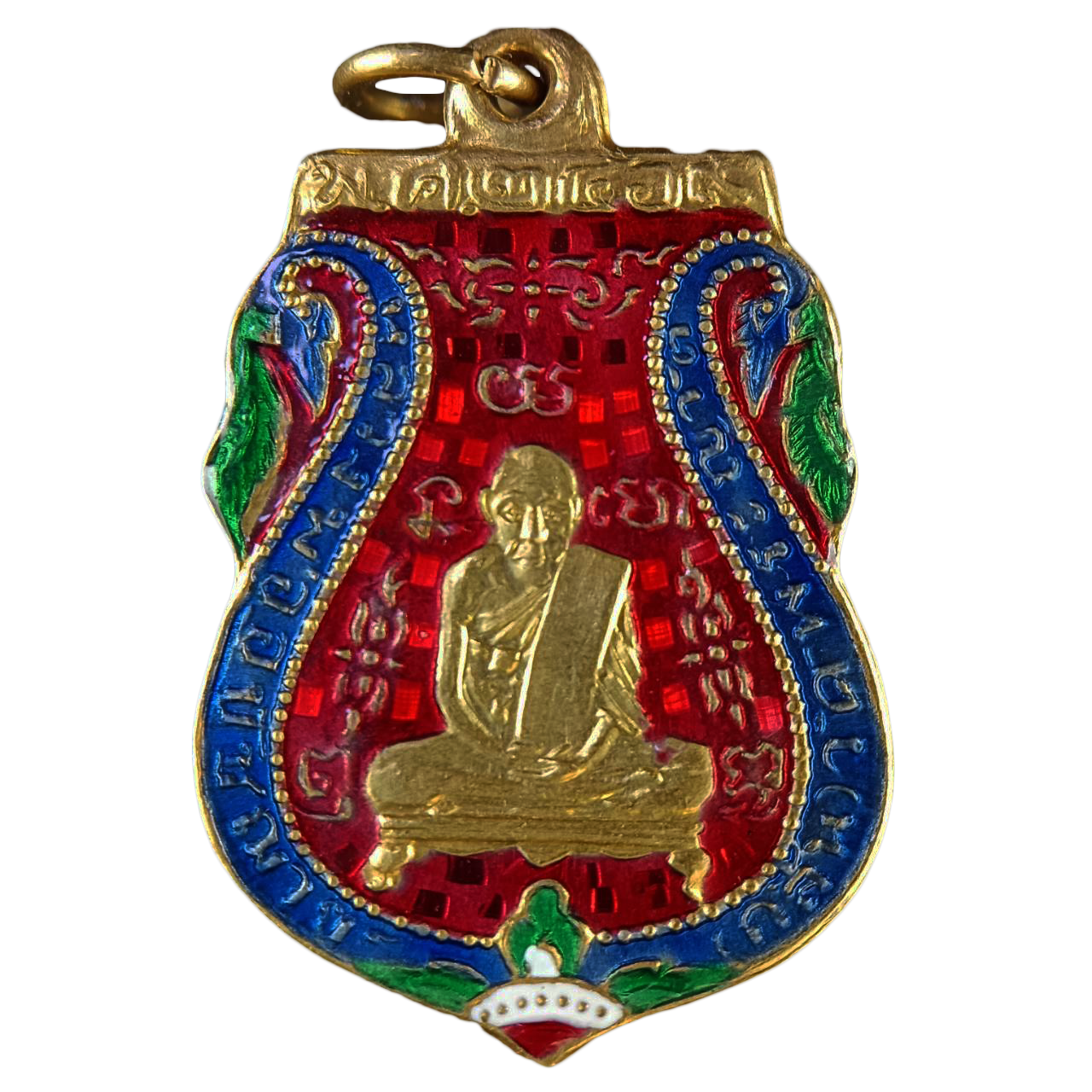 AML6607040001 เหรียญหลวงพ่อกลั่น วัดพระญาติ ปี 2469 เนื้อนิกเกิลผสม กะไหล่ทอง ลงยา หน้ากากทอง AML6607040001 เหรียญหลวงพ่อกลั่น วัดพระญาติ ปี 2469 เนื้อนิกเกิลผสม กะไหล่ทอง ลงยา หน้ากากทอง