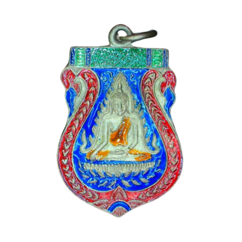 AML6609280002 เหรียญพระพุทธชินราชหลวงปู่บุญ วัดกลางบางแก้ว ปี2472 เนื้อทองแดงชุบนิกเกิลผสมลงยา AML6609280002 เหรียญพระพุทธชินราชหลวงปู่บุญ วัดกลางบางแก้ว ปี2472 เนื้อทองแดงชุบนิกเกิลผสมลงยา