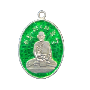 AML6602120006 : หลวงปู่ไข่วัดเชิงเลน รุ่นแรก ปี 2472 เนื้อนิกเกิลผสมลงยา